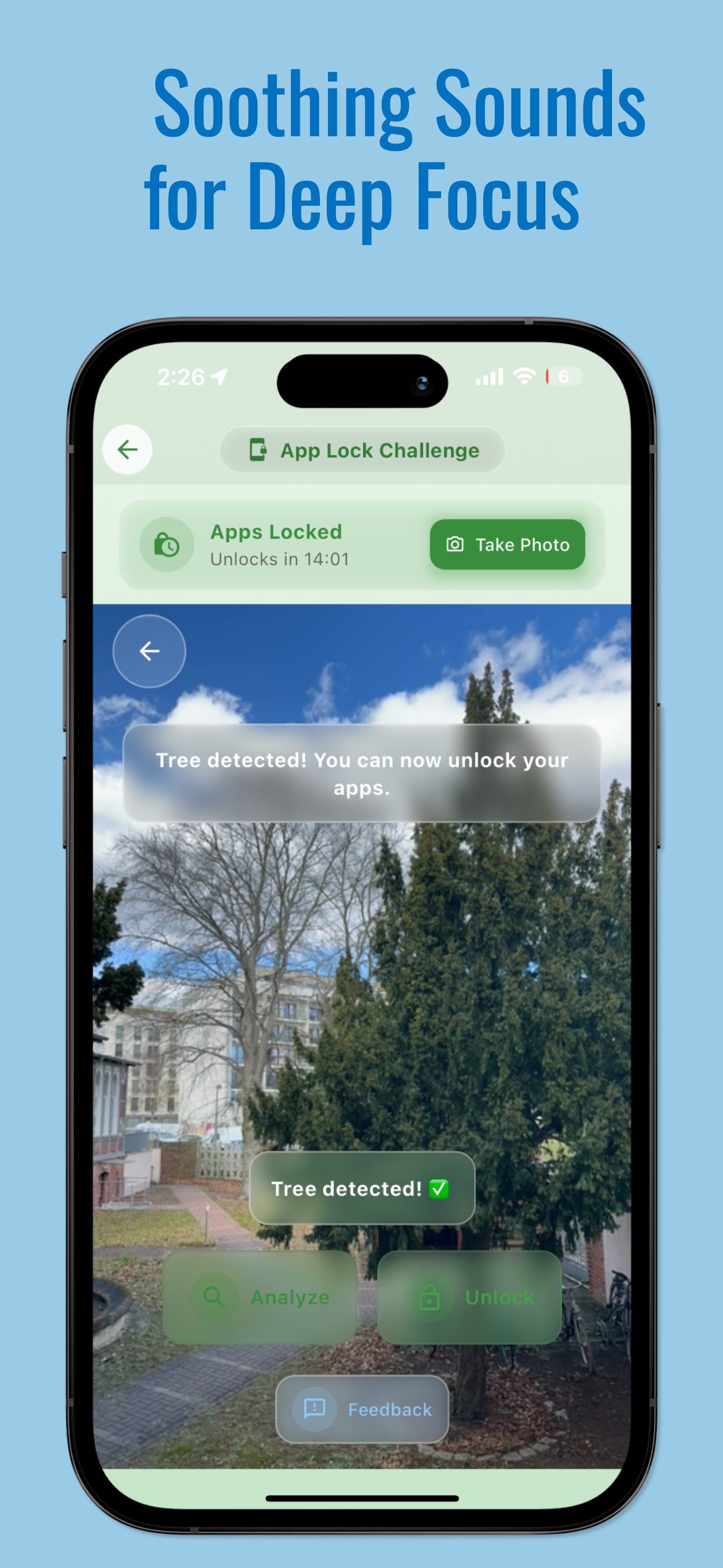 Nature Unlock app interface 2